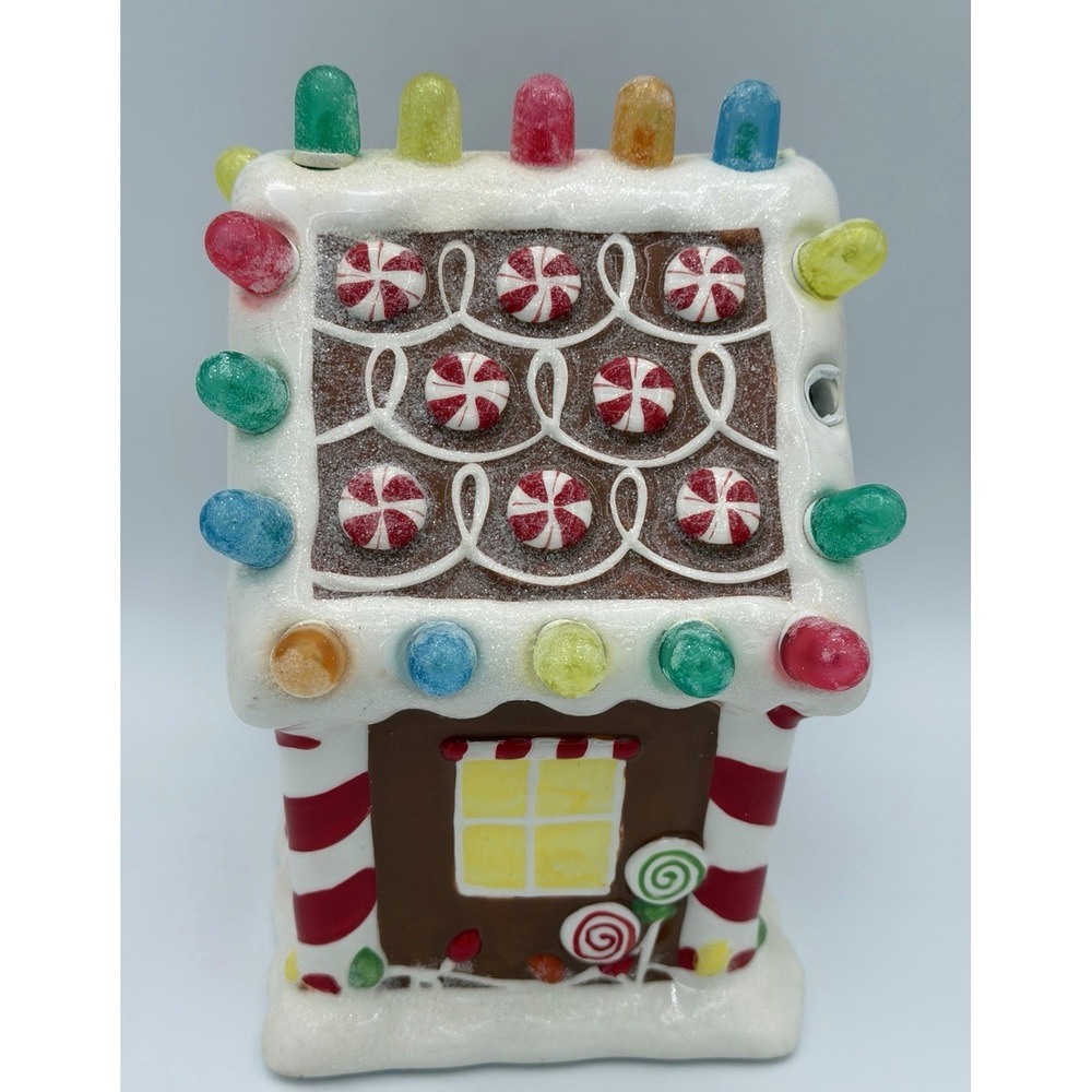 Hallmark Lights Music Gingerbread Gumdrop House 2008 Works *FLAW* - Picture 5 of 9